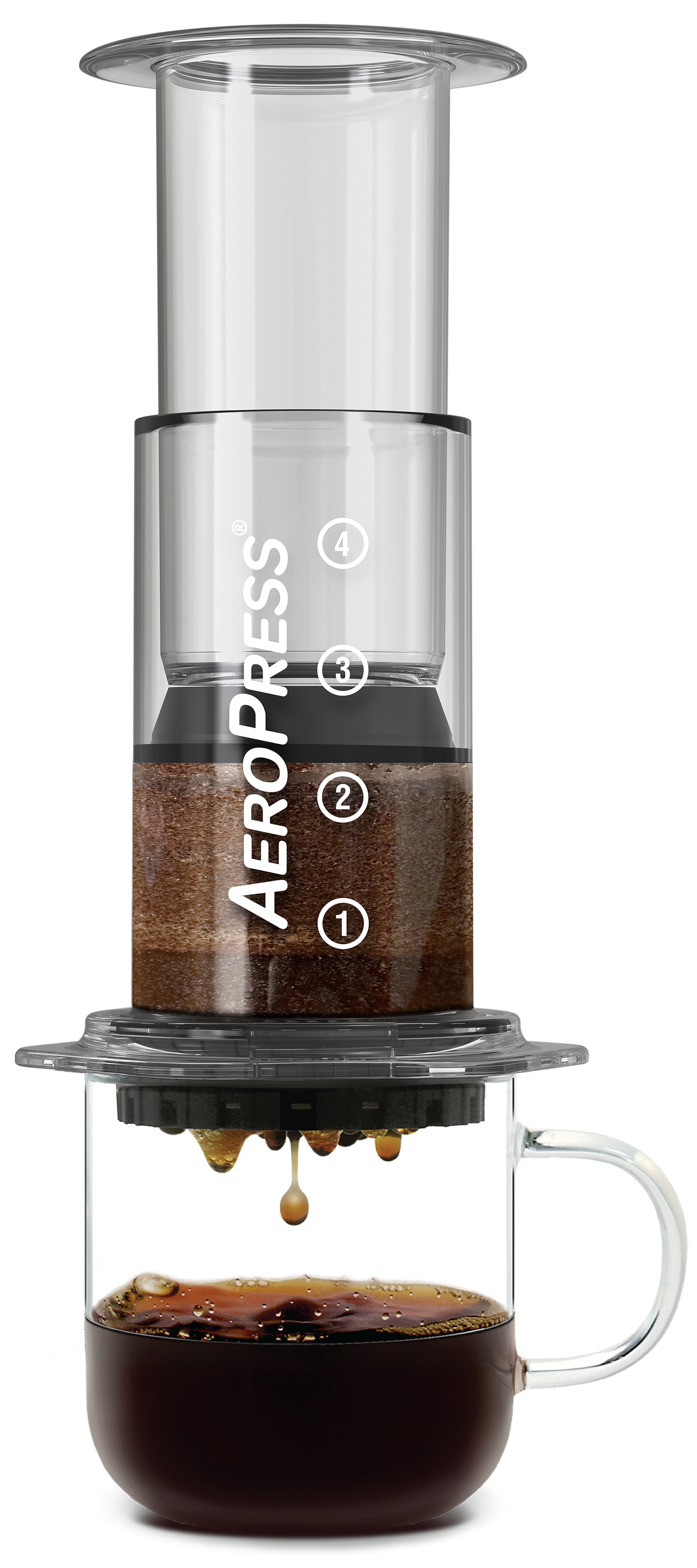 AeroPress Clear Coffee Maker - built tougher for travelling