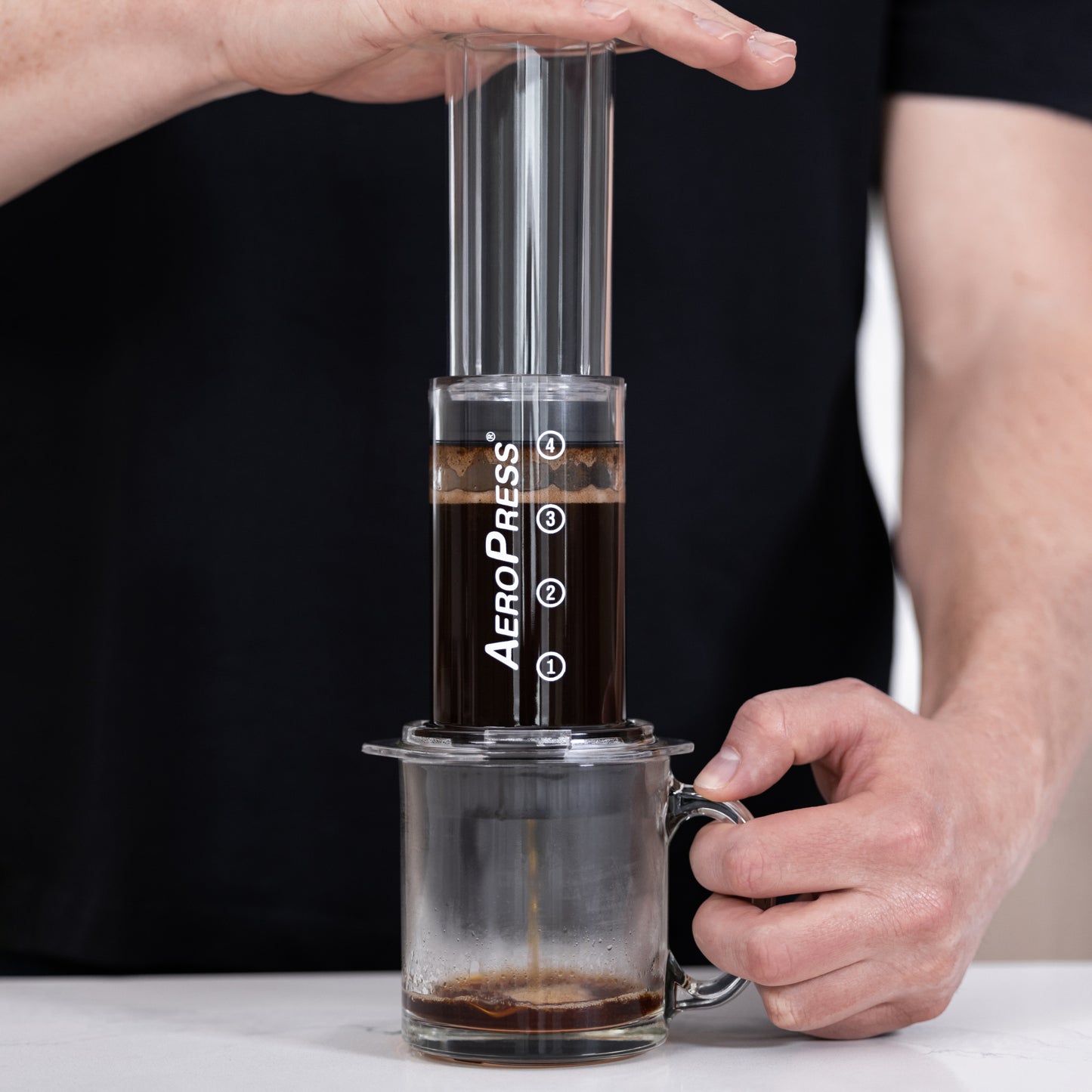 AeroPress Clear Coffee Maker - built tougher for travelling