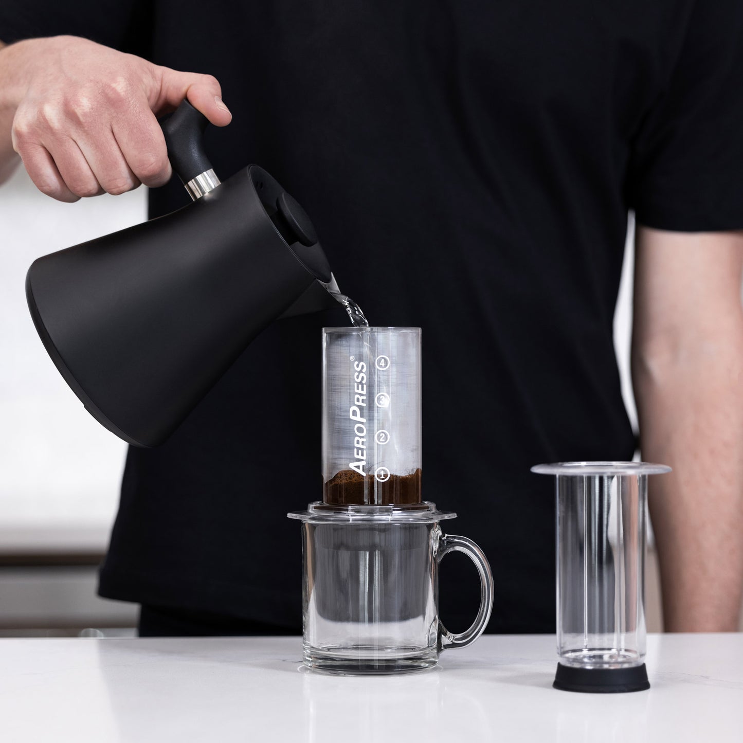 AeroPress Clear Coffee Maker - built tougher for travelling