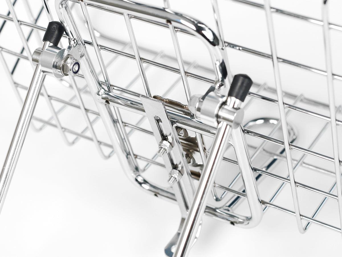 BLB Front Rack and Wire Basket Combo - Silver - Bike Boom