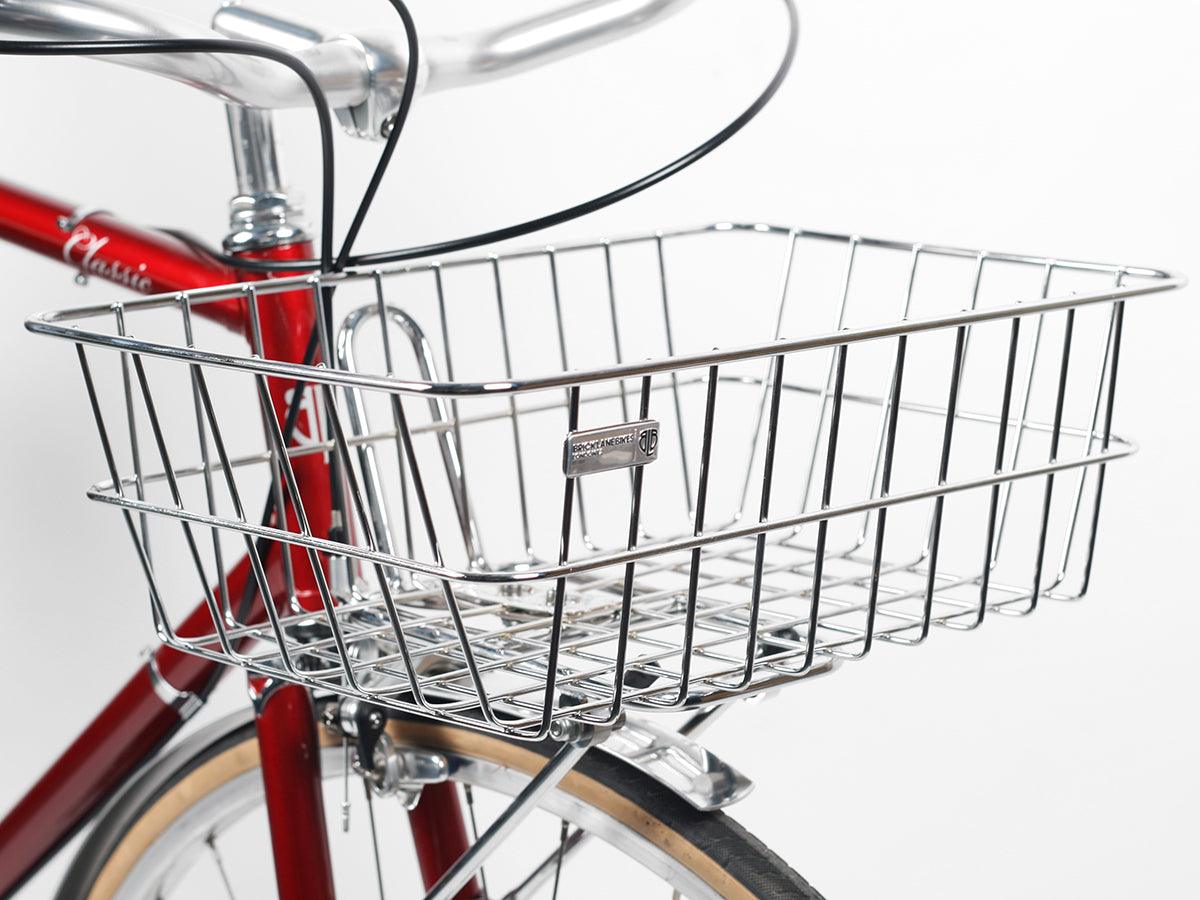 BLB Front Rack and Wire Basket Combo - Silver - Bike Boom