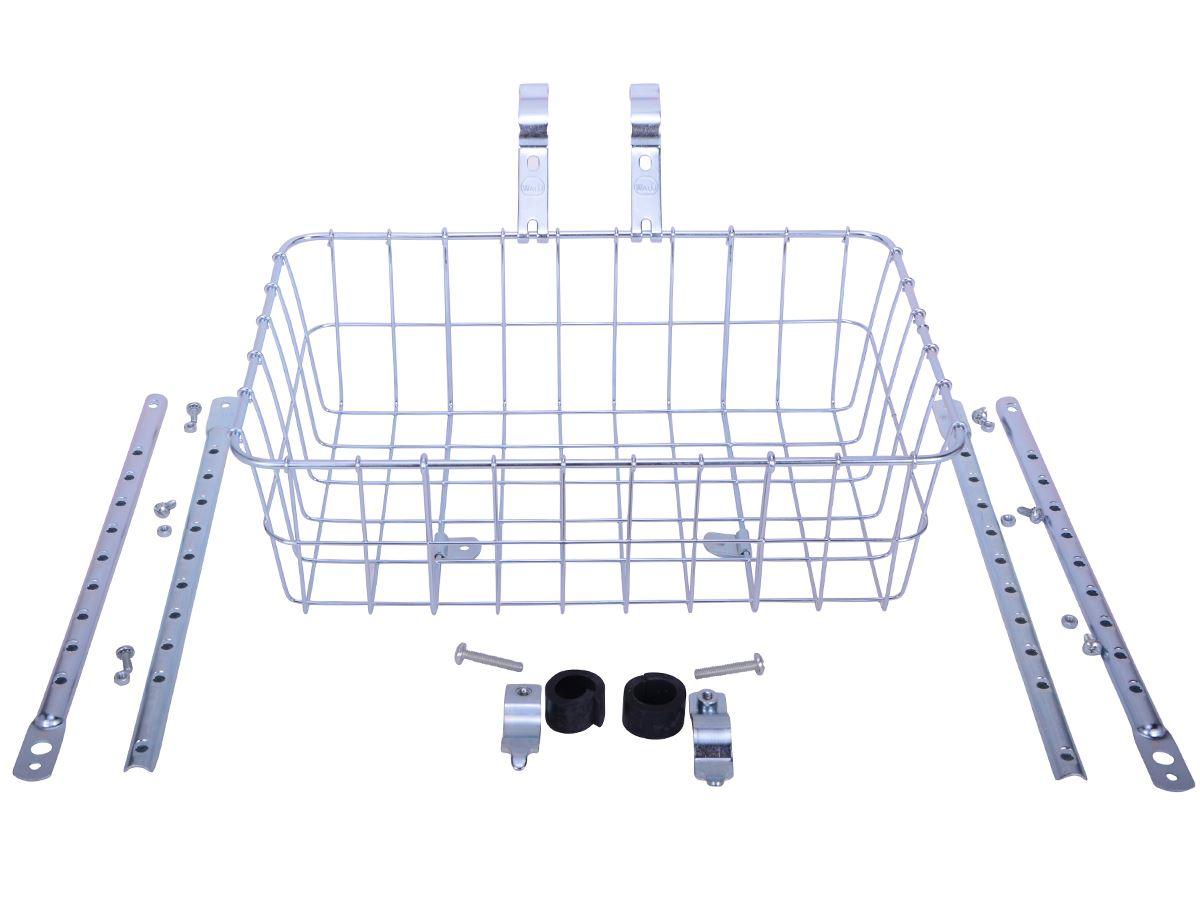 Wald 1372 Medium Wire Front Basket Silver - Bike Boom