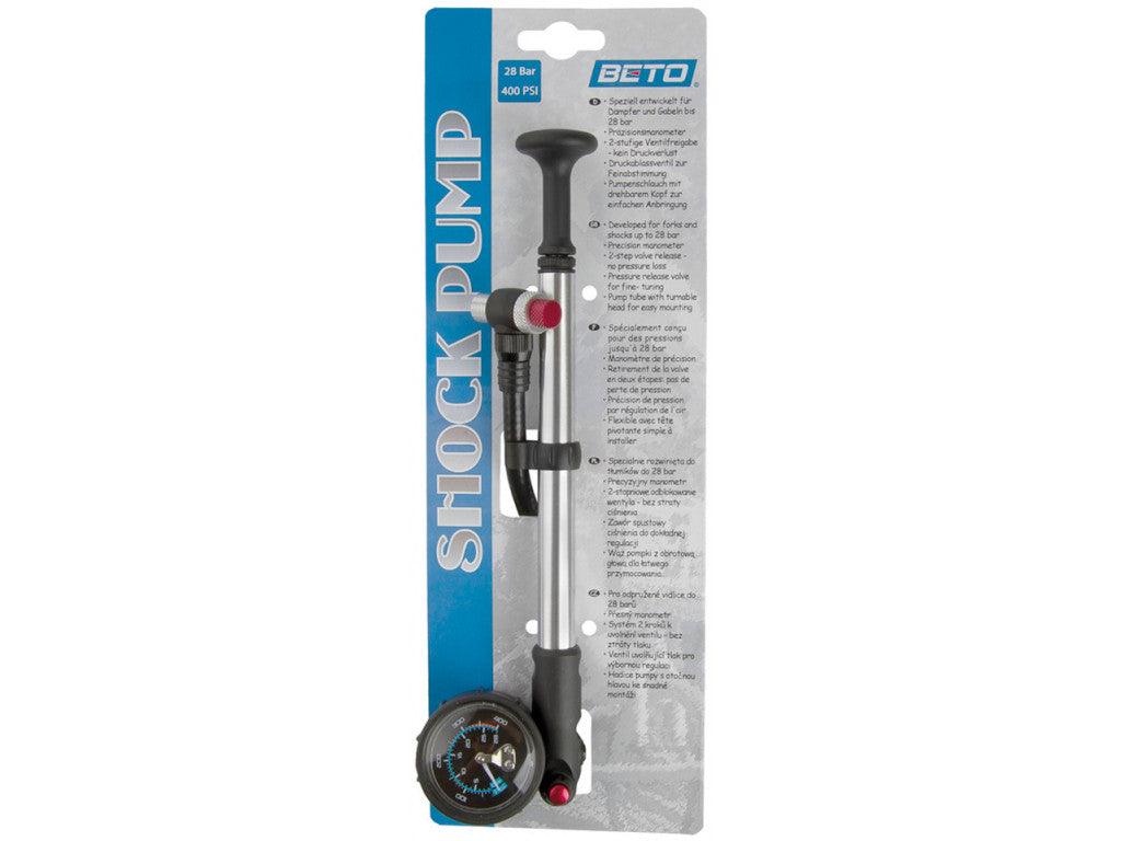 BETO Shock Pump Aluminium 28bar / 400psi - Bike Boom