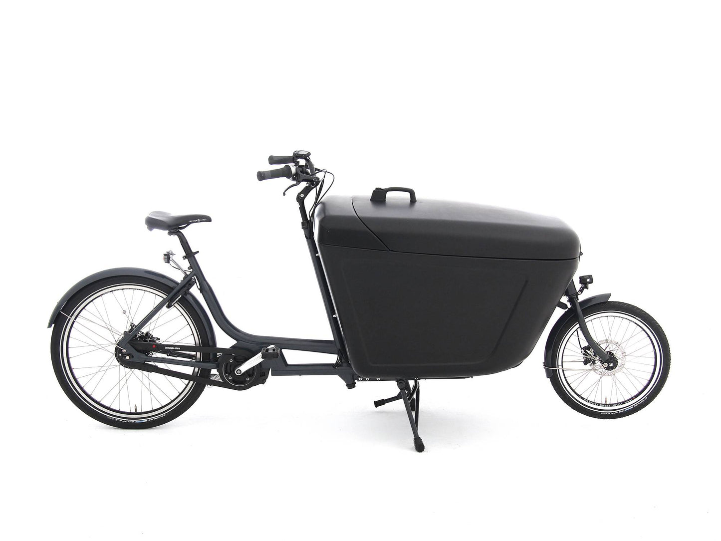 Babboe/Raleigh Pro Bike Yamaha Mid Motor Electric Cargo Bike 2022, 350L, 400Wh - Grey frame, White box