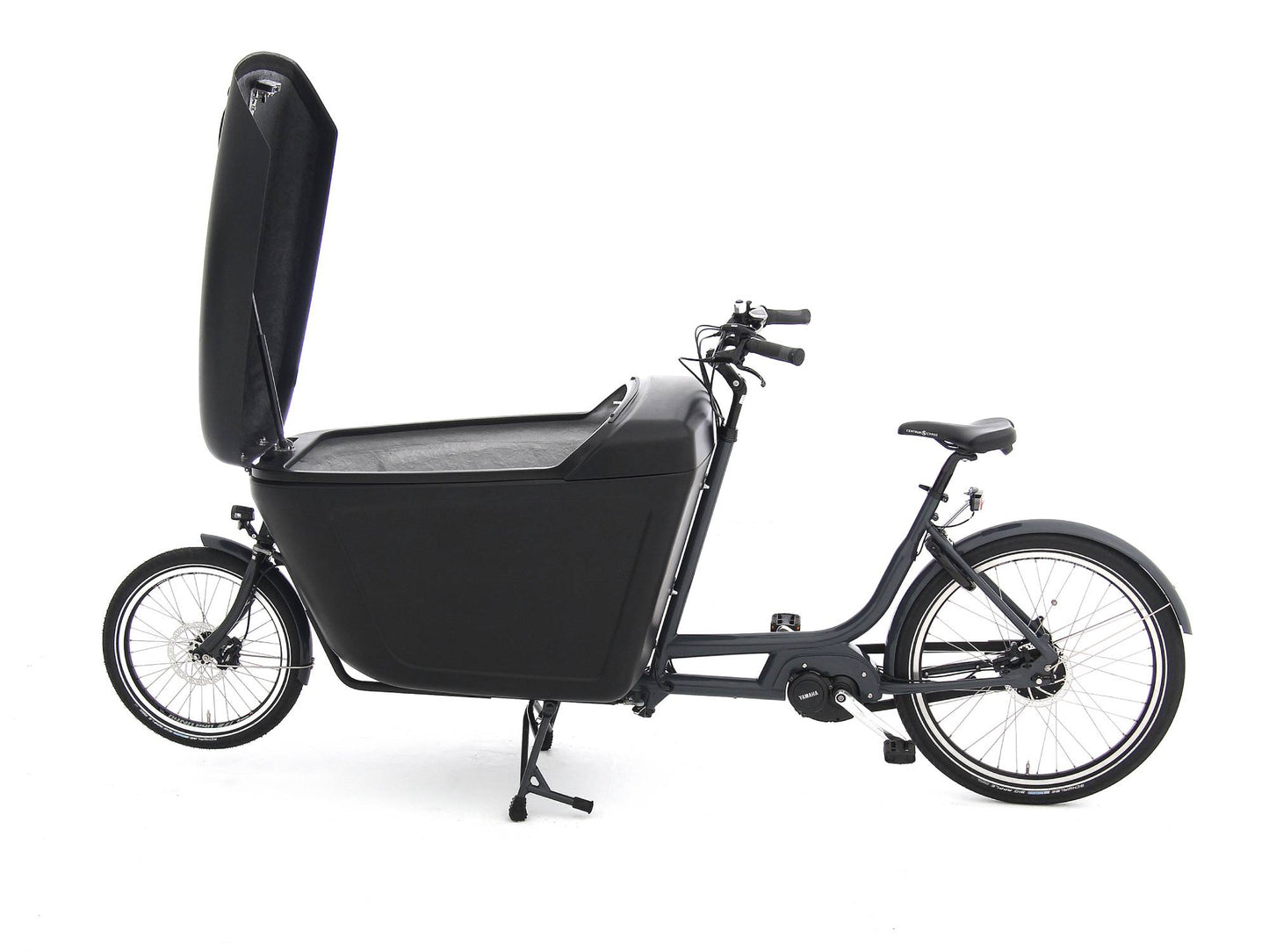 Babboe/Raleigh Pro Bike Yamaha Mid Motor Electric Cargo Bike 2022, 350L, 400Wh - Grey frame, White box