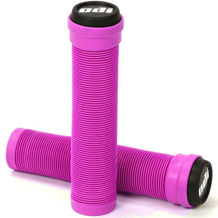 ODI Pro Compound Longneck Flangeless BMX / Scooter Grips 135mm -bright pink - Bike Boom