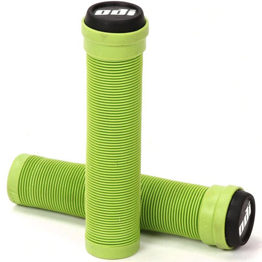 ODI Pro Compound Longneck Flangeless BMX / Scooter Grips 135mm -bright green - Bike Boom