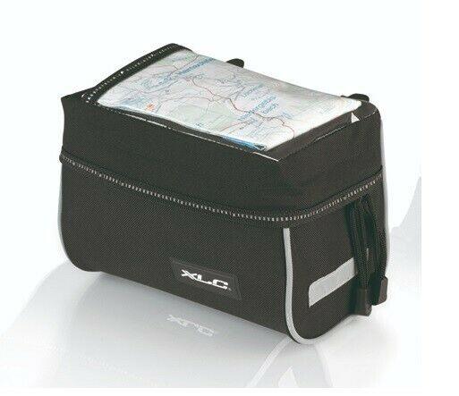 XLC 3litre Bicycle Handlebar Bag Traveller Ba-s69 Black Anthracite 15x11x19cm - Bike Boom